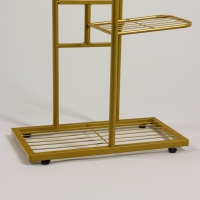 Подставка для цветов Greengo, 3 полки, 43 &times; 22 &times; 57 см, напольная, металл, цвет золотой