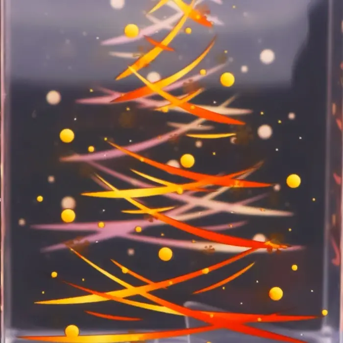 Коробка подарочная новогодняя складная ПВХ &laquo; Ёлочка гори!&raquo; 4&times;4&times;8 см