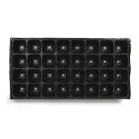 Кассета для рассады, на 32 ячейки, по 110 мл, пластиковая, чёрная, 53.5&times;27&times;5.5 см, Greengo