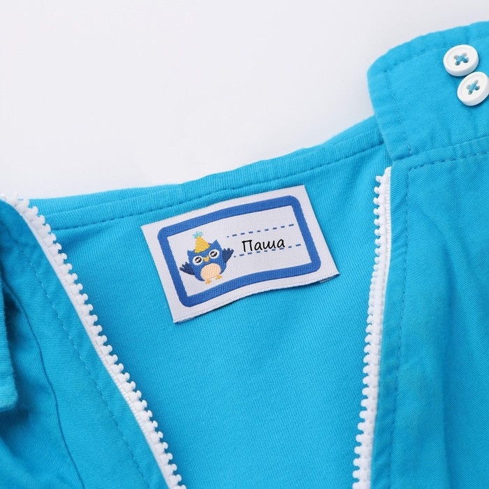 Нашивка &laquo;Совёнок&raquo;, 5,5 &times; 3,2 см, 10 шт, цвет синий