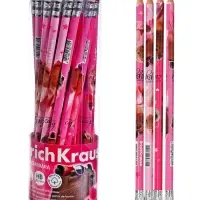 Карандаш чернографитный, ErichKrause CapyBarbara, круглый, с ластиком, НВ, дизайн, пластик