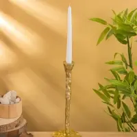 Подсвечник "Капель" алюминий 30 см, цв. золото