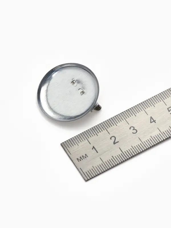 Основа для броши с круглым основанием СМ-367, (набор 5шт) 28 мм, цвет серебро