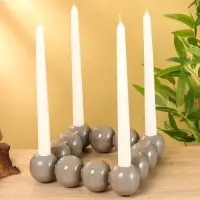 Подсвечник на 4 свечи &laquo;Бусы&raquo;, с 12 сферами, 20.5&times;20.5&times;5.5 см, ковентри