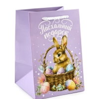 Пакет подарочный под кулич &laquo;Пасха&raquo;, заяц, 12 х 18 х 12 см