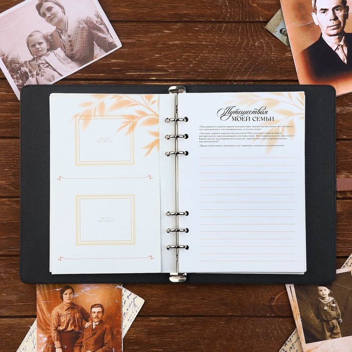 Родословная книга со встроенной флешкой 16 Gb &laquo;Наше фамильное дерево&raquo;, 17,5 х 23 см.