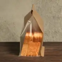 Пакет крафт бумажный, с окном, прямоугольное дно, 22&times;11&times;28 см