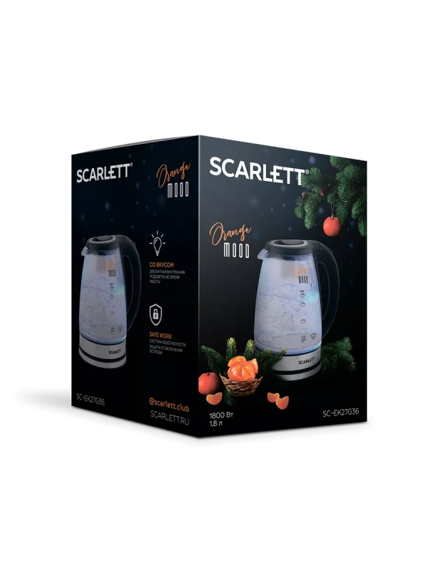 Чайник электрический стеклянный с подсветкой 1,8л