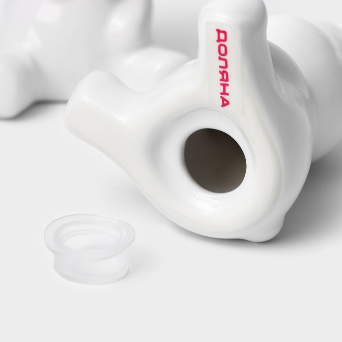 Набор для специй Доляна &laquo;Стильный мишка&raquo;, 2 предмета: солонка 30 мл, перечница 30 мл, цвет белый