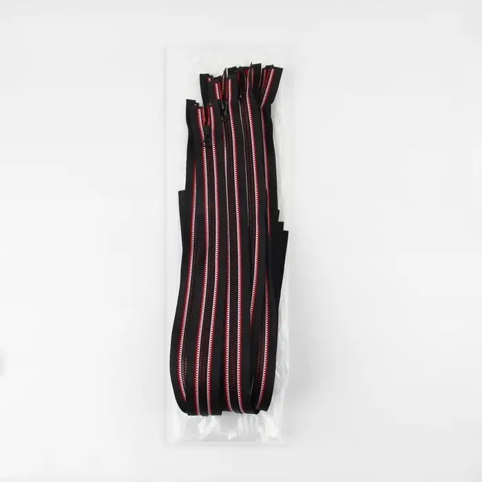 Молния &laquo;Трактор&raquo;, №5, разъёмная, замок автомат, 80 см, чёрная, красная, белая