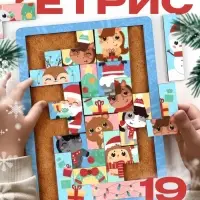 Тетрис 19,5х14,5 см "Новогоднее настроение" 19 деталей Т523