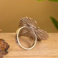 Кольцо для салфеток "Кленовый лист" алюминий 6х7х5 см