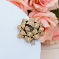 Бант - звезда №3.5, фасовка 8 шт., с блестками, МИКС