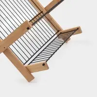 Сушилка для посуды "Meli" бамбук, металл, цвет черный