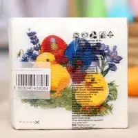 Салфетки бумажные пасхальные &laquo;Цыплята&raquo;, 1 слой, 24&times;24 см, 50 шт.