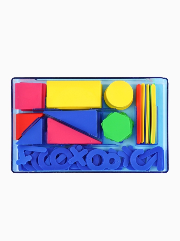 Касса цифр и счетных материалов, 132 элемента. Цвет МИКС   "Монстрик"