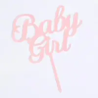 Топпер для торта Baby girl, светло-розовый