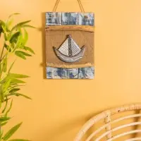 Панно плетеное "Кораблик", 24х4х55 см
