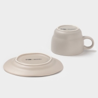 Чайная пара Magistro "Potter" 250мл 15,3х7,5 цвет светло-серый (блюдце, чашка)