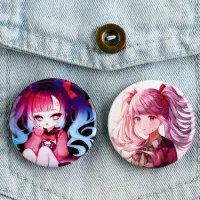 Значки закатные &laquo;Аниме девочки&raquo;, 38 мм, МИКС