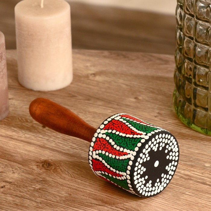 Сувенирный музыкальный инструмент Маракас "Энергия" 7,5х7,5х18 см