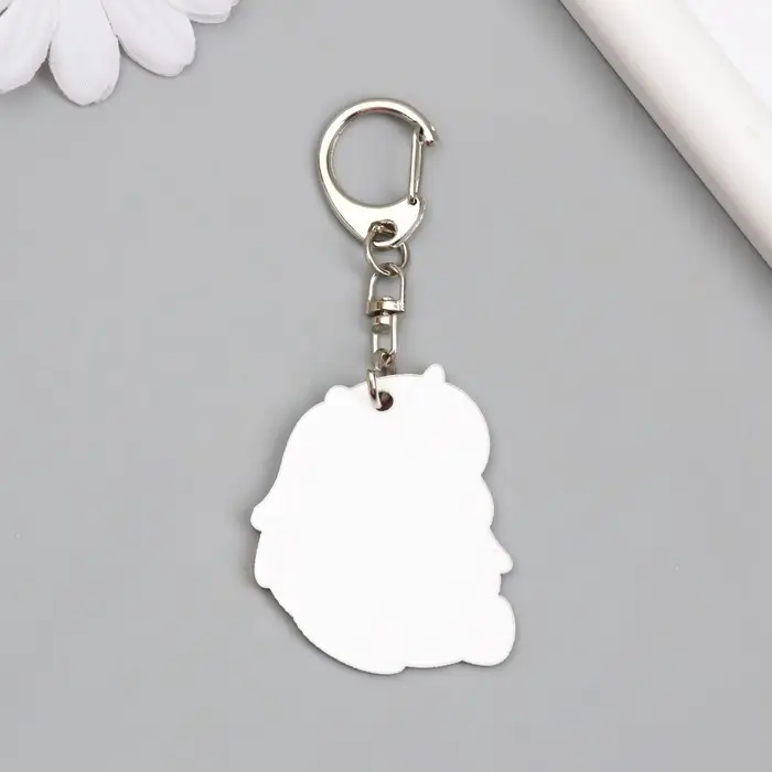 Брелок акрил "Единорожка и попкорн" 4,3х3,7 см