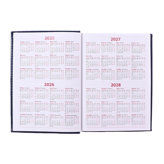 Ежедневник недатированный А5, 160 листов "Небраска", обложка искусственная кожа, перфорация углов, синий