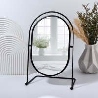 Зеркало настольное &laquo;Богема&raquo;, зеркальная поверхность 17,5 &times; 26,5 см, цвет чёрный