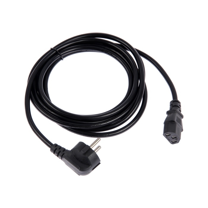 Кабель питания Exployd EX-K-1461, IEC - C13, 6 А, 3 м, черный
