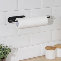 Держатель для бумажных полотенец подвесной Доляна 26&times;1,5&times;12 см, цвет чёрный