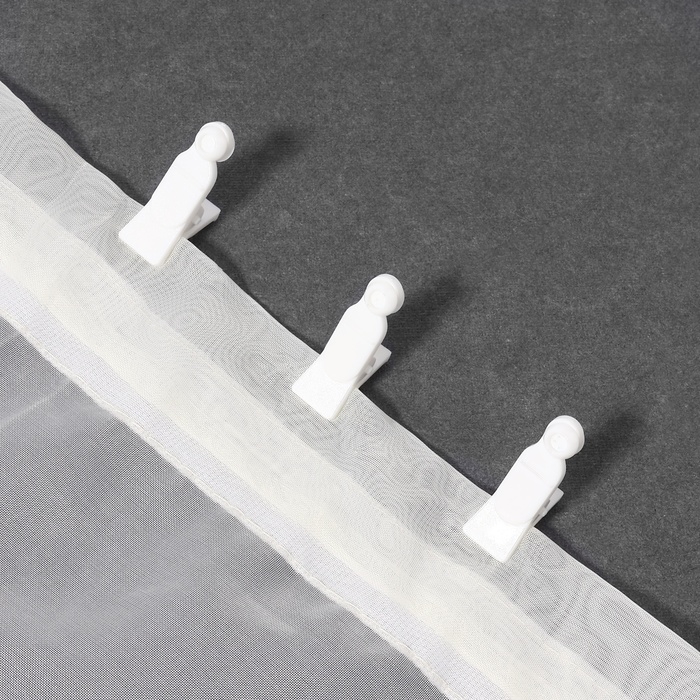 Зажим для штор, 35 &times; 20 &times; 10 мм, 10 шт, цвет белый