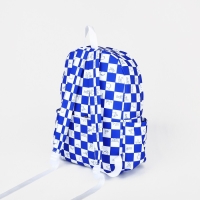 Рюкзак молодёжный из текстиля, 4 кармана, цвет белый/синий