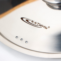 Кастрюля &laquo;Титан&raquo;, 6,4 л, d=22 см, h=17 см, капсульное дно, металлическая крышка, индукция,