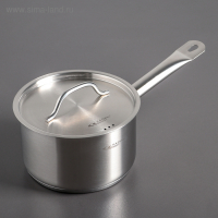 Ковш &laquo;Общепит&raquo;, 2,6 л, d=18 см, h=11 см, металлическая крышка, с теплораспределительным слоем, индукция