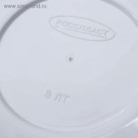 Горшок с поддоном &laquo;Камешки&raquo;, 8 л, цвет белый