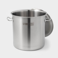 Кастрюля из нержавеющей стали Hanna Kn&ouml;vell HoReCa, 20 л, толщина 0,8 мм, 201 сталь, металлическая крышка