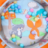 Развивающий коврик 3 в 1 &laquo;Лиса&raquo;, 68х68 см, 30 цветных шариков, 5 игрушек, Крошка Я