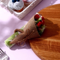 Набор для украшения: топпер &laquo;С днём рождения&raquo; 1 шт, кольцо для салфеток 1 шт, МИКС