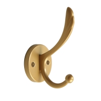 Крючок мебельный CAPPIO WING, двухрожковый, матовое золото