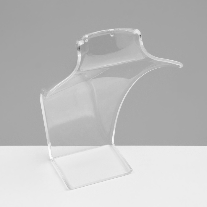 Бюст для украшений, 10&times;2,5&times;13 см, h=13 см, цвет прозрачный, глянцевый
