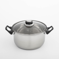 Кастрюля из нержавеющей стали Доляна &laquo;Чёрная ночь&raquo;, 3 л, с крышкой