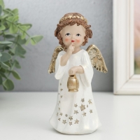 Сувенир полистоун "Ангелочек в платье со звёздами и в венке" МИКС 7х5х13 см