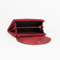 Кошелёк женский на кнопке, цвет красный