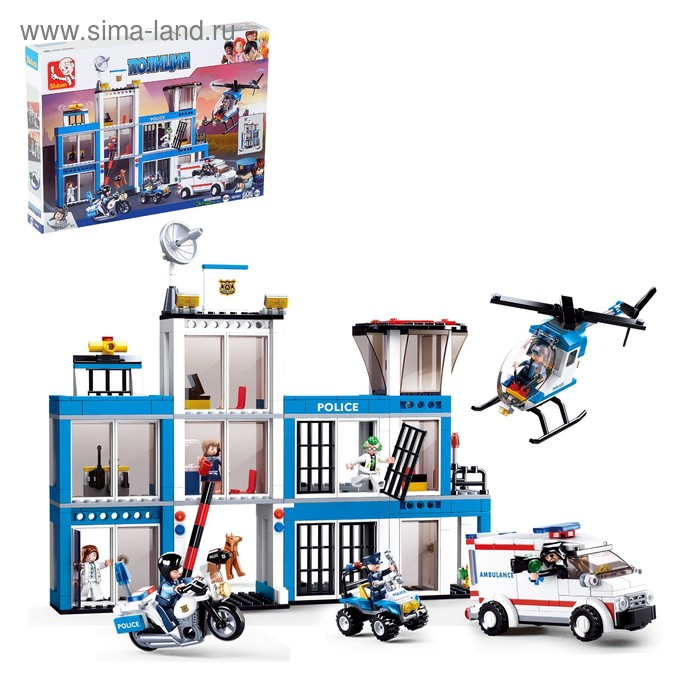 Конструктор &laquo;Полицейский участок&raquo;, 606 деталей