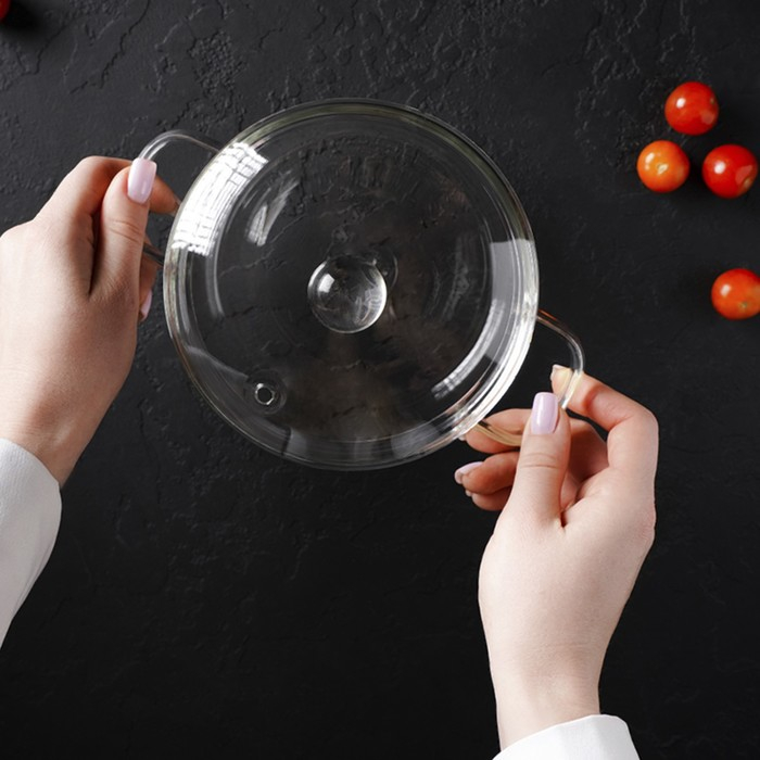 Кастрюля из жаропрочного стекла Magistro &laquo;Лия&raquo;, 1,450 л, 16,5&times;16 см