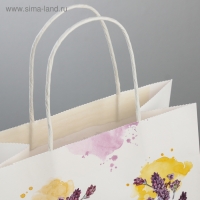 Пакет подарочный крафт, упаковка, &laquo;Счастье в каждой минуте&raquo;, 22 х 25 х 12 см