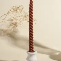 Набор свечей витых, 2х25 см, 4 шт, палитра коричневого 25,5х8,8х2,4 см