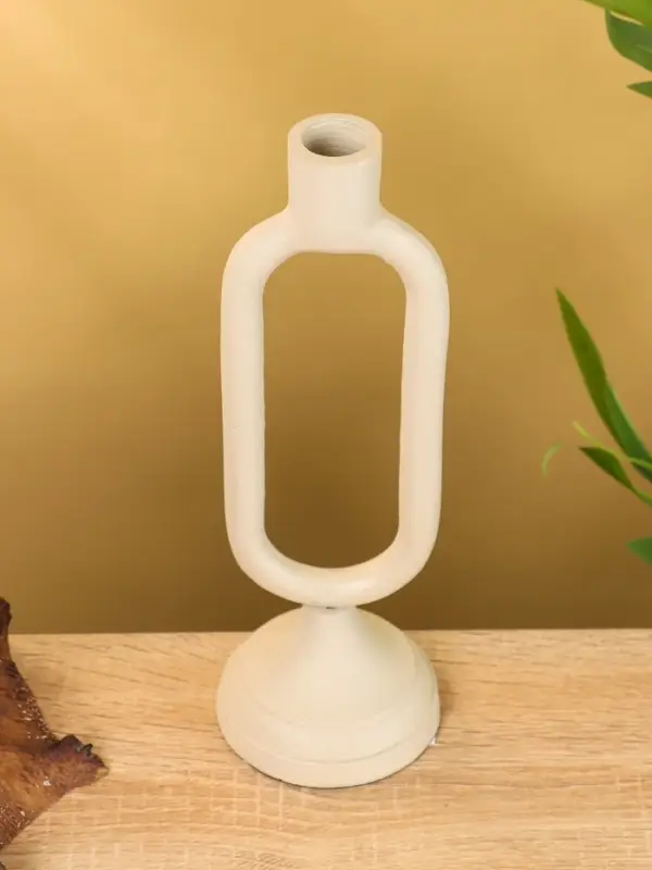 Подсвечник на 1 свечу "Фисташковый" 8,5х,8,5х26 см