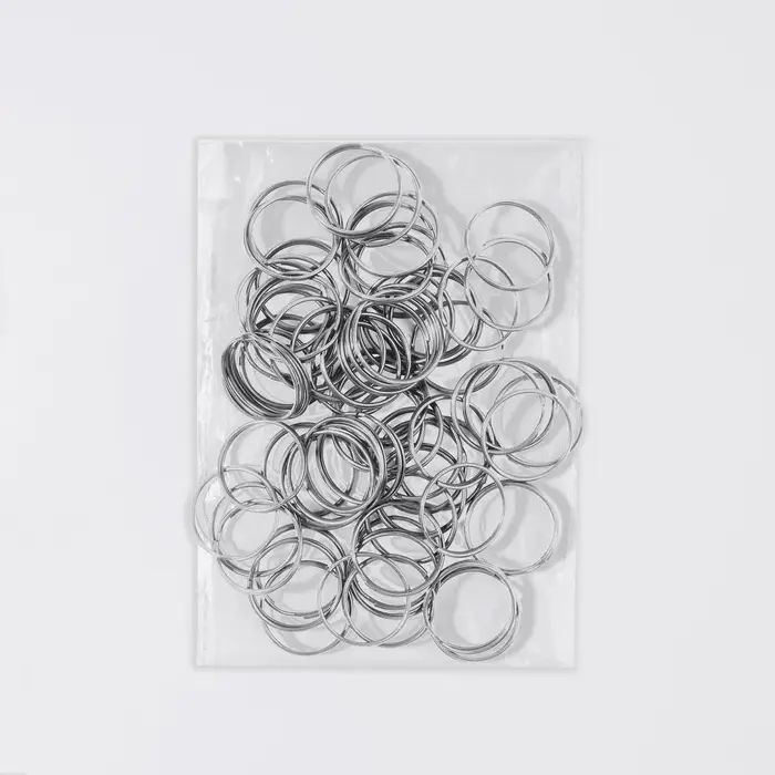 Кольцо для брелока d25мм набор 100 шт металл серебряный