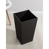 Кашпо для цветов со вставкой &laquo;Ротанг&raquo;, 21 л (11,2 л), цвет коричневый